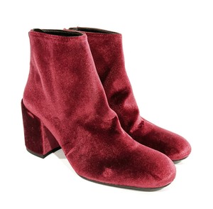 stuart weitzman red velvet boots
