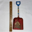 Vintage Ohio Arts Metal Sand Shovel Sailboat Red Yellow Blue White