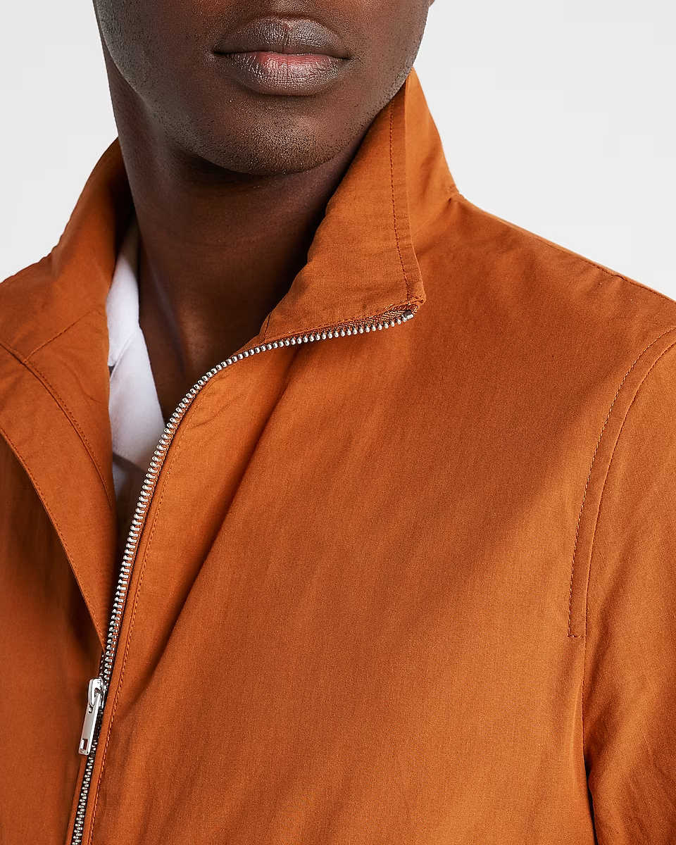 NWT - Express Men's Classic Orange Vessel Zip Bomber Jacket NWT - Express Men's Classic Orange Vessel Zip Bomber Jacket