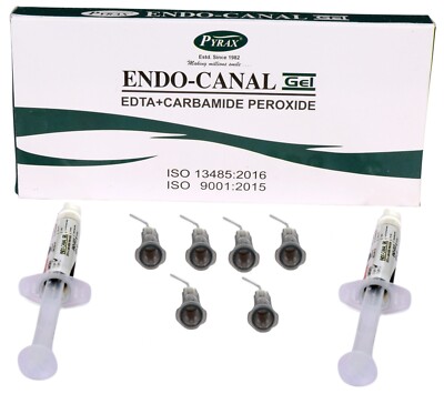 Pyrax ENDO CANAL EDTA Gel with Carbamide Peroxide 2 x 3gm Syr Pack