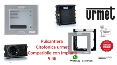 Pulsantiera urmet 1 pulsante compresa microfono 1145/500 tastiera urmet