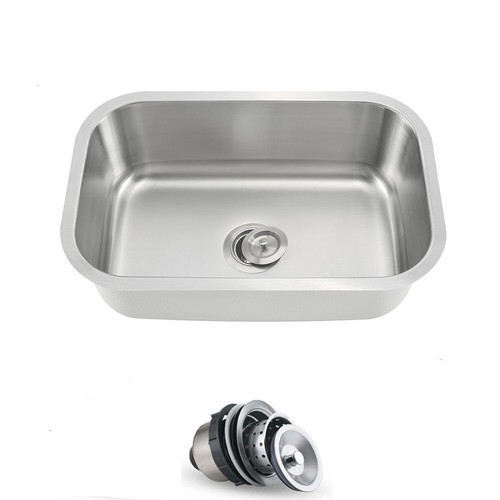 New Stainless Steel Single Bowl Undermount Bar Prep Kitchen Sink Multiple Size - Picture 14 of 16