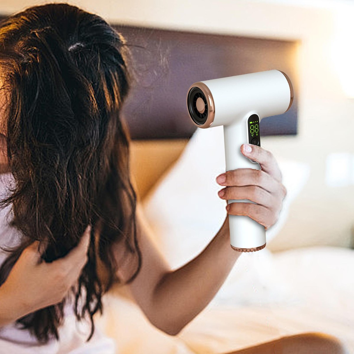 Cordless Hair Dryer Portable Blow Dryer for Home Use Women Curly