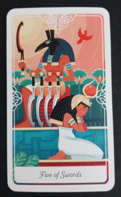 Tarot of the Divine by Yoshi Yoshitani Tarot Card 5 Of Swords | eBay