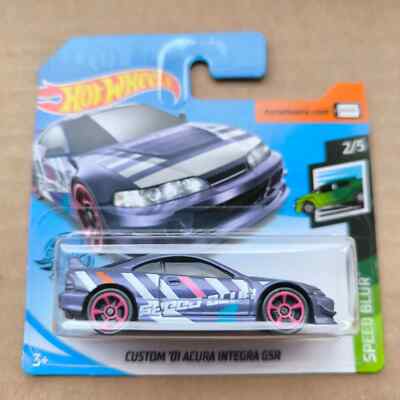 Hot Wheels SHORT CARD 2020 HW SPEED BLUR CUSTOM 01 ACURA INTEGRA GSR PURPLE 2/5