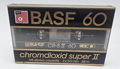 BASF Chromdioxid Super 2 II 60 Cassette Kassette BASF 60 CR-S2 60 Neu   