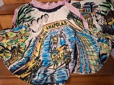 Mexican Full Circle Skirt Hand painted Size Small Creaciones Maya Made in Mexico