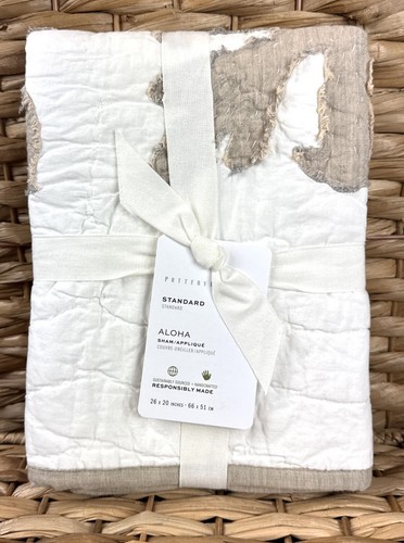 Pottery Barn Aloha lino farsa estándar 100 % algodón NUEVO - Imagen 3 de 8