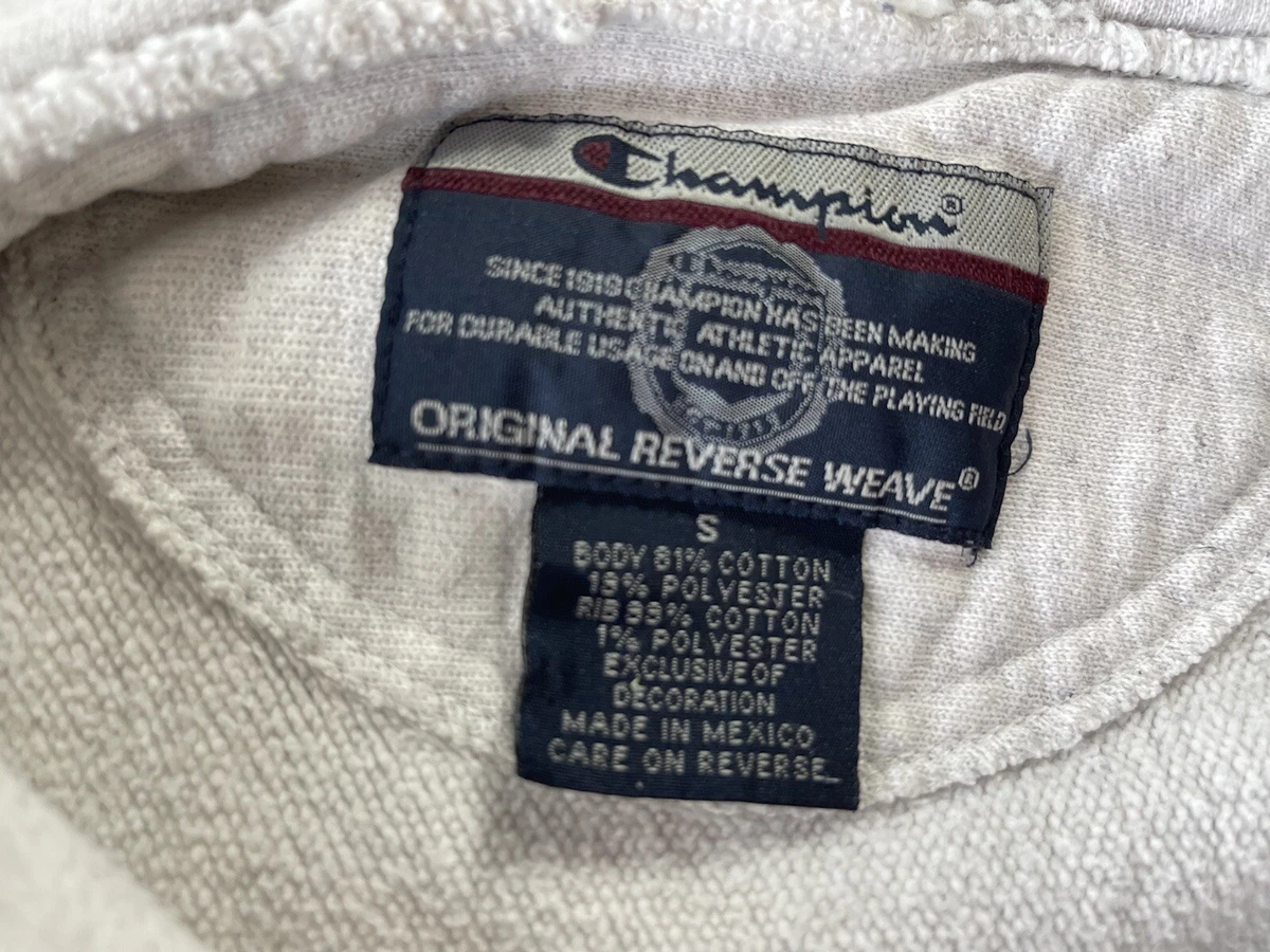 Vtg Northwestern Champion Reverse Weave Hoodie Size S 90s Neck Cut