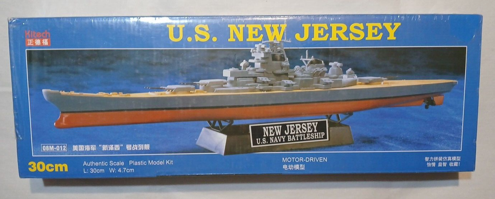 US NEW JERSEY BATTLESHIP KITECH SCALE MODEL 30cm MOTORIZED NEW with BOX