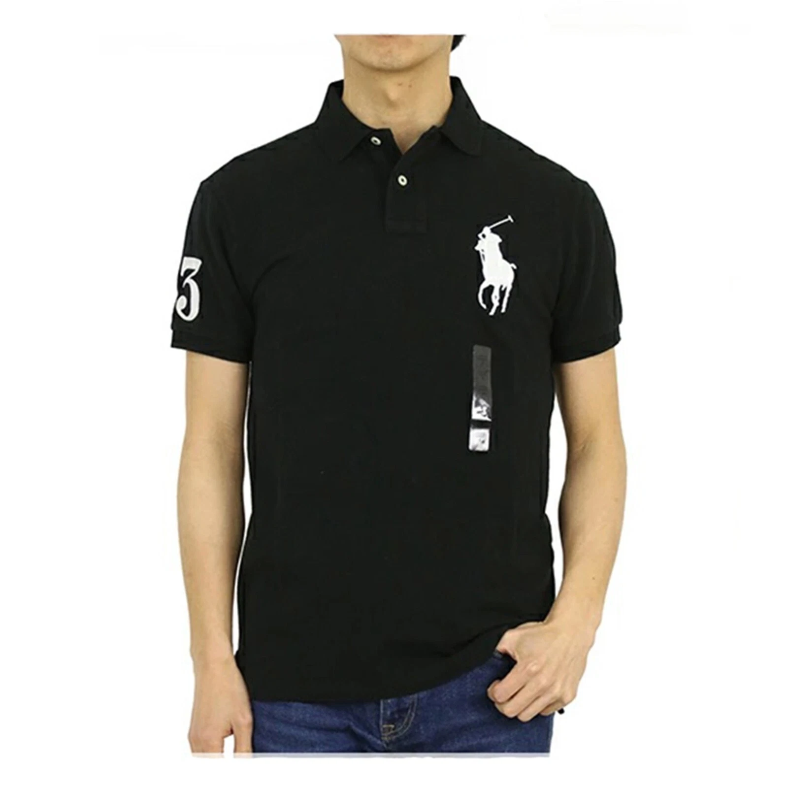 Polo Ralph Lauren Short Sleeve Custom Slim Fit Big Pony Polo Shirt - Black -
Opens in a new window o