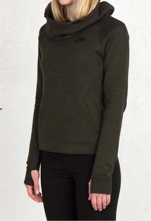 Nike Women Tech Fleece Hoodie Sweatshirt 683798 Small B112 Pullover Green