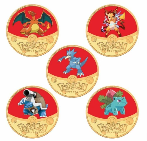 Pokemon Coins Gold Plated Collectibles Gift Set Commemorative Birthday - Picture 7 of 14