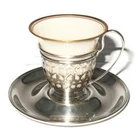 Gorham Sterling Silver Liner & Saucer A5550 A5549 w/ Lenox China Demitasse Cup