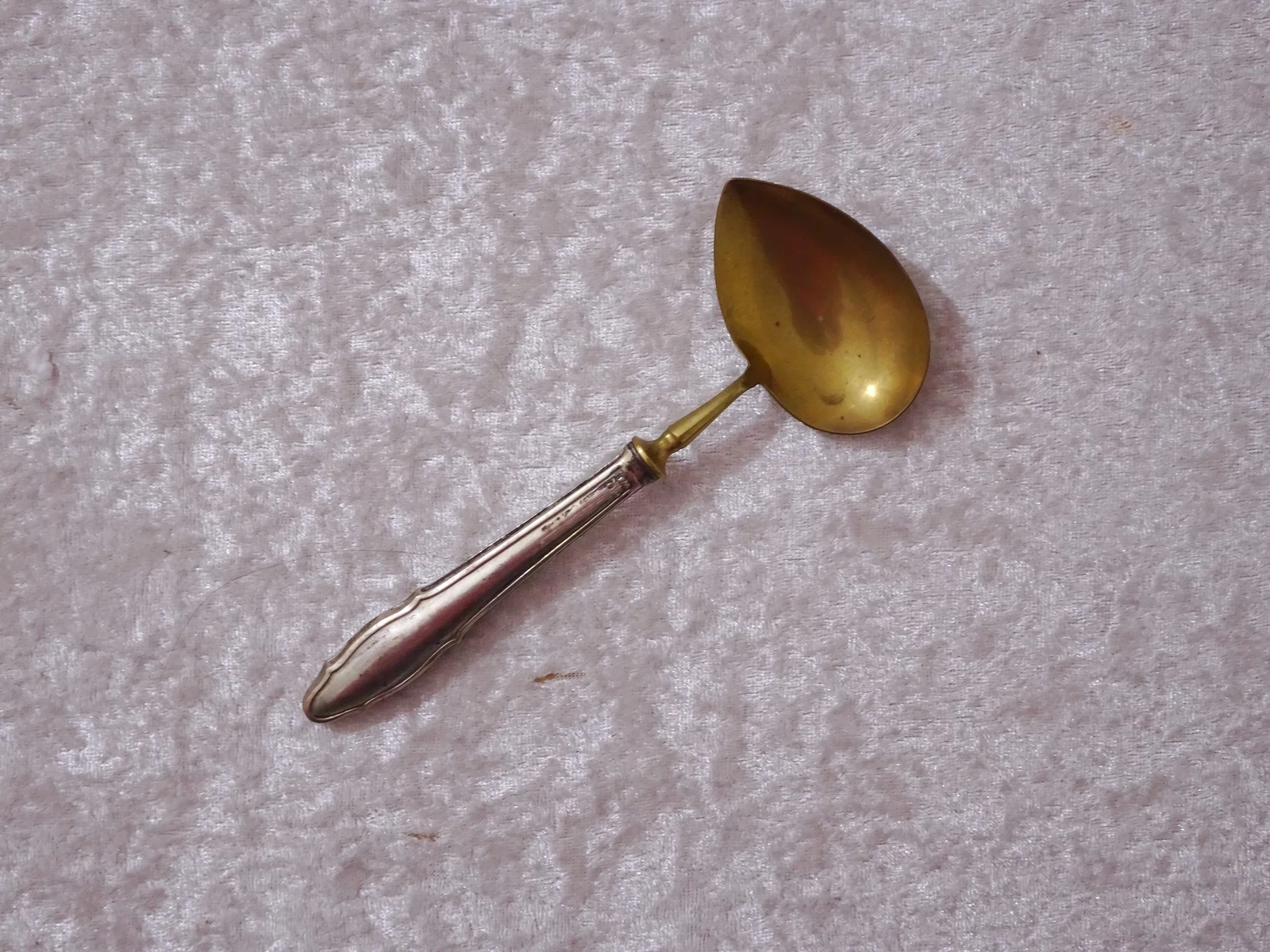 PbbCra - Antique Sauce Spoon Silver Plated - Vintage - 15 cm