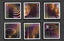 ISLE OF MAN EINSTEIN/HAWKING SCARCE SELF-ADHESIVE SET 2016 MNH