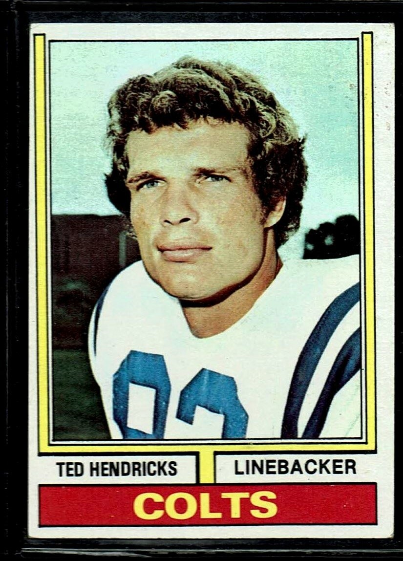 1974 TOPPS FOOTBALL BALTIMORE COLTS OAKLAND RAIDERS TED HENDRICKS