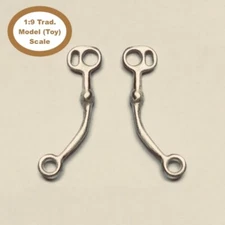 HORSING AROUND Traditional 1:9 Model Horse Scale WESTERN TOM THUMB BIT - Silver