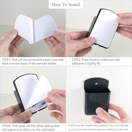 noonebutyou 3 Pcs Remote Control Holder Wall TV Remote Holder Self Adhesive M... - Picture 6 of 7