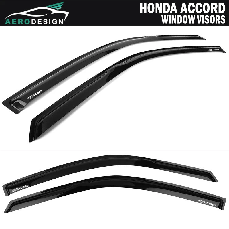 For 94-97 Honda Accord 2Dr Slim Style Smoke Tape On Window Visors Rain Sun Guard Foto 2 de 4