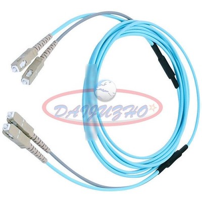 Armored Cable SC-SC UPC MM 10G OM3 50/125 Duplex Fiber Optical Patch Cord 200m #