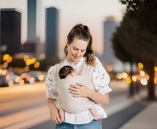 Solly Baby Wrap Carrier -Flax For NewBorn - Toddler 8-25lbs