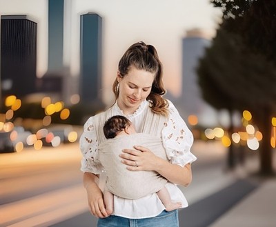 Solly Baby Wrap Carrier -Flax For NewBorn - Toddler 8-25lbs