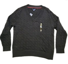 Tommy Hilfiger Men's Essential Solid Cable Knit V-Neck Sweater Size XXL NWT OEM