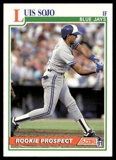 1991 Score Luis Sojo Toronto Blue Jays #342