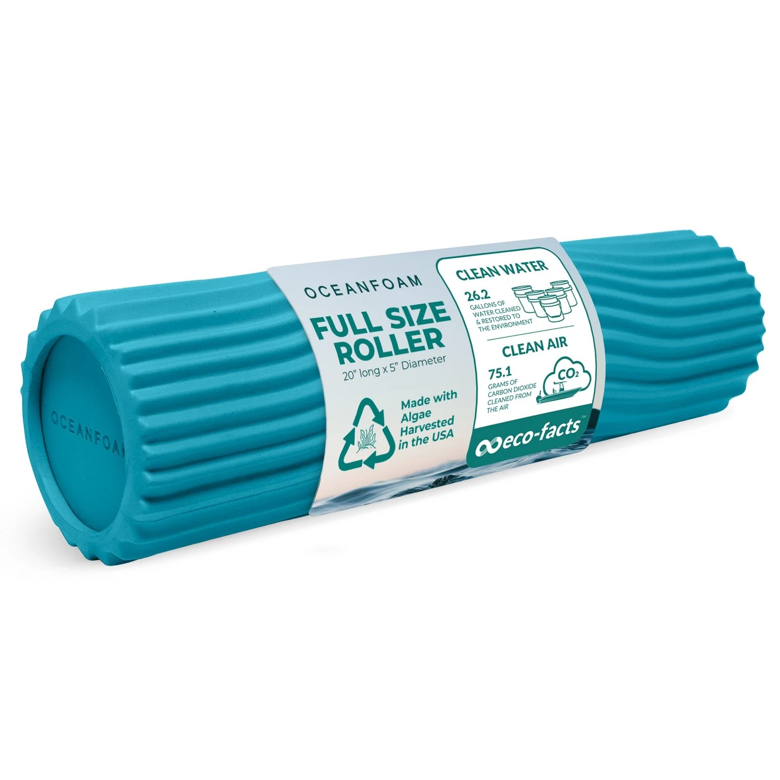 Tidal Roller - Miami Blue - Muscle Massage Foam Roller for Back Pain & Stretc...