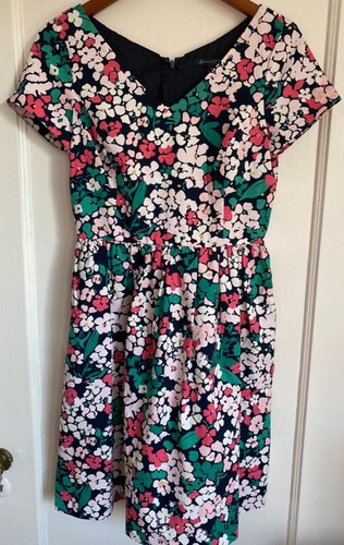 Brooks Brothers, Brooks Brothers V-Neck Floral Midi Dress Women's Size 4 Petite