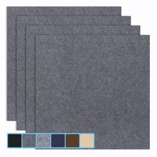 Peel & Stick Carpet Tiles 12x12 Inch - Premium 10 Pack, Dark Gray