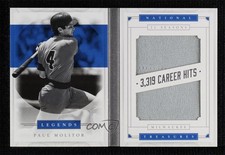 2016 National Treasures Legends Materials Booklets Stats 5/10 Paul Molitor 8d2