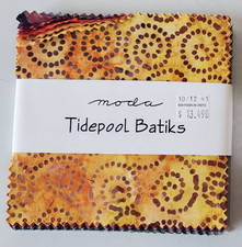 Moda Tidepool Batiks Charm Pack 5 Squares Cot...