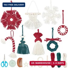 INFUNLY 8 Set DIY Macrame Kits for Adults Beginners Christmas Macrame Hanging Or