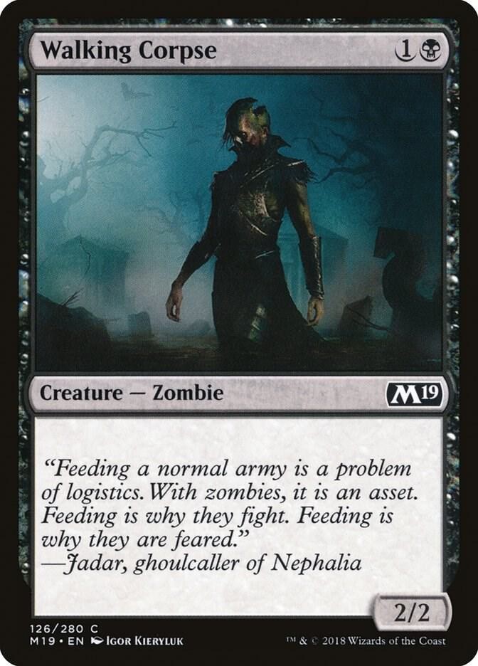 Walking Corpse 126 Common Core Set 2019 Magic: The Gathering Lightly Played