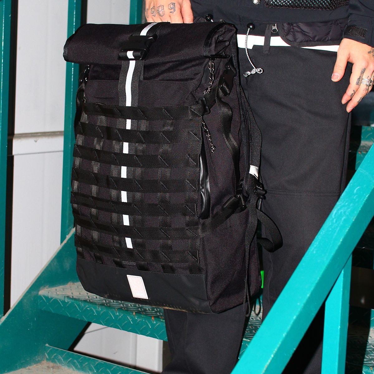 Chrome BARRAGE 34L Waterproof Roll Top Backpack Black Nylon