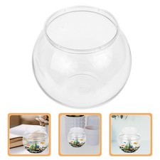 Durable Transparent Plastic Fish Bowl Suitable for Office Desktop Fish Keeping