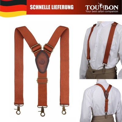 TOURBON Herren-Hosenträger mit Y-Rücken, modisch, verstellbar, Geschenkidee