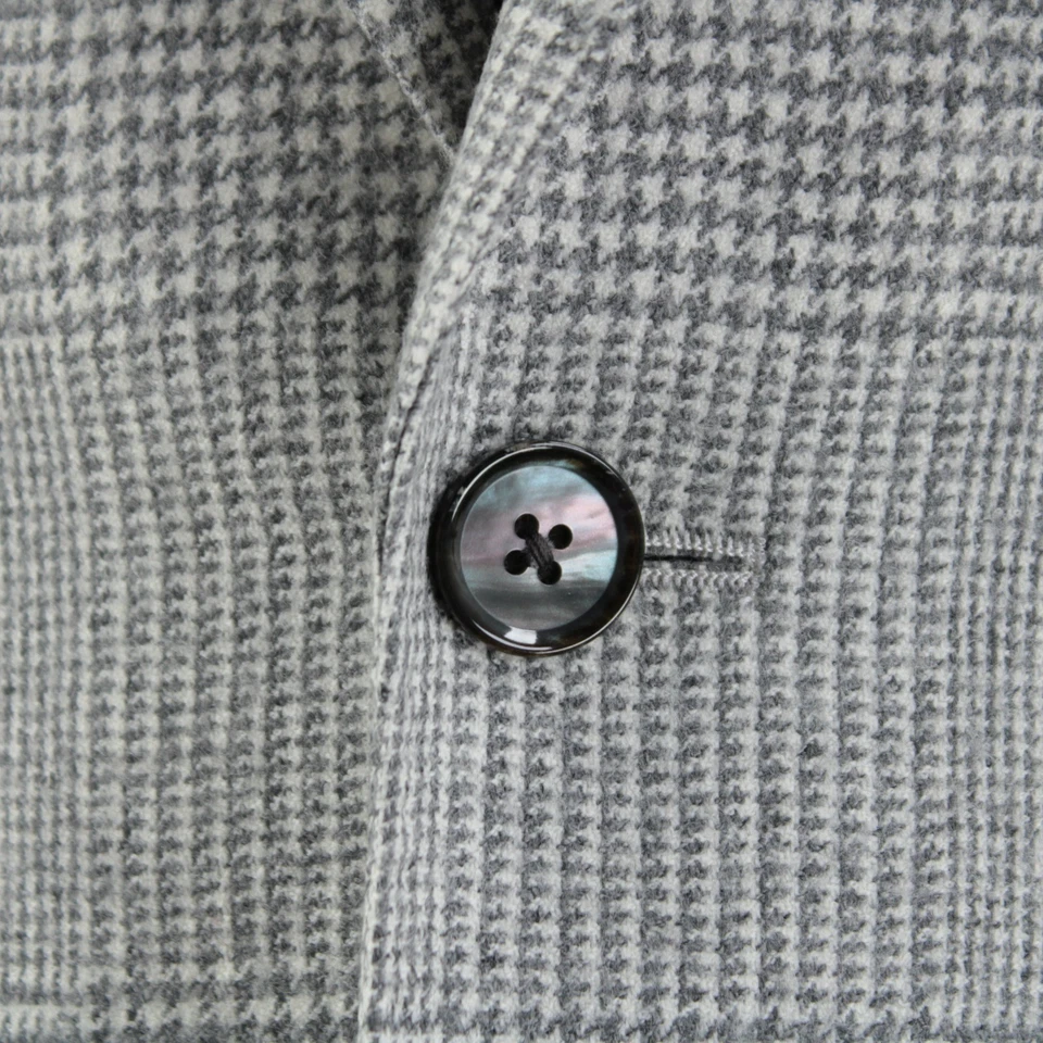 L.B.M. Casaco esportivo 1911 novo com etiquetas 100% lã tamanho 52R (42R EUA) em xadrez cinza - Imagem 2 de 4