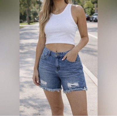 ONE TEASPOON Stevies Long Length Boyfriend Shorts Size 30