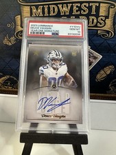 🔥2023 Panini Luminance autographed Deuce Vaughn Rookie PSA 10 #Y1DVU Cowboys🔥