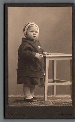 CDV Foto Mädchen Erika Peters  Kriegsweihnachten 1914 Hannover um 1910 C2174