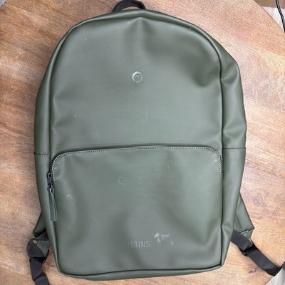RAINS Waterproof Backpack Daypack Field Bag Green Hiking Outdoor Camping