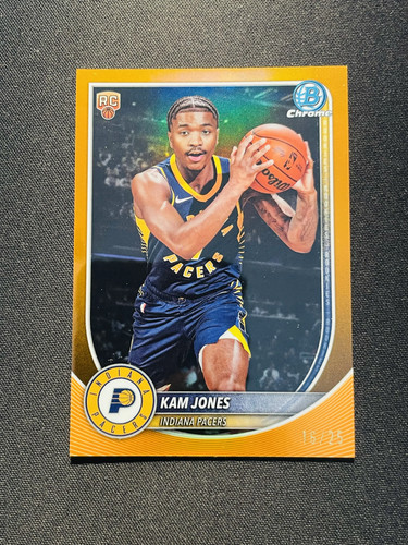 2025-26 Topps Bowman Chrome Kam Jones RC Rookie #BCV-39 Orange REF 16/25 XV44