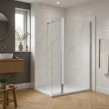 Walk in Wet Room Shower Enclosure Screen Panel Easy Clean 8mm Glass Cubicle