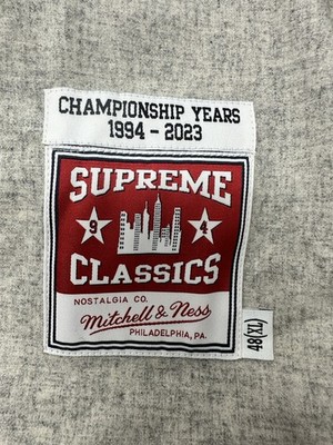 Supreme Mitchell & Ness Wool Baseball Jersey Grey Size XL WORN