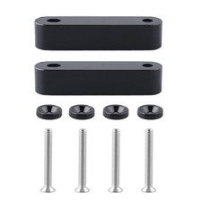 2pcs Black Billet Aluminum Hood Spacer Risers Parts For Honda Civic 1988-2000 Qq