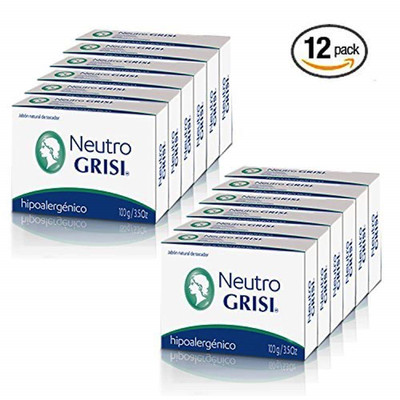 12 Pack Neutral Soap, Jabon Neutro, Grisi 3.5 Oz. X 12 Units