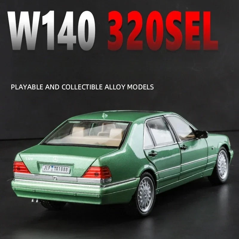 1:24 梅赛德斯奔驰 W140 320SEL 高模拟压铸汽车模型收藏品玩具 — 第 4/4 张图片